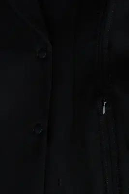 Blazer en laine à fermeture croisée - Noir — photo 3