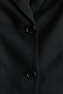 Blazer à fermeture droite en laine mélangée - Noir — photo 4