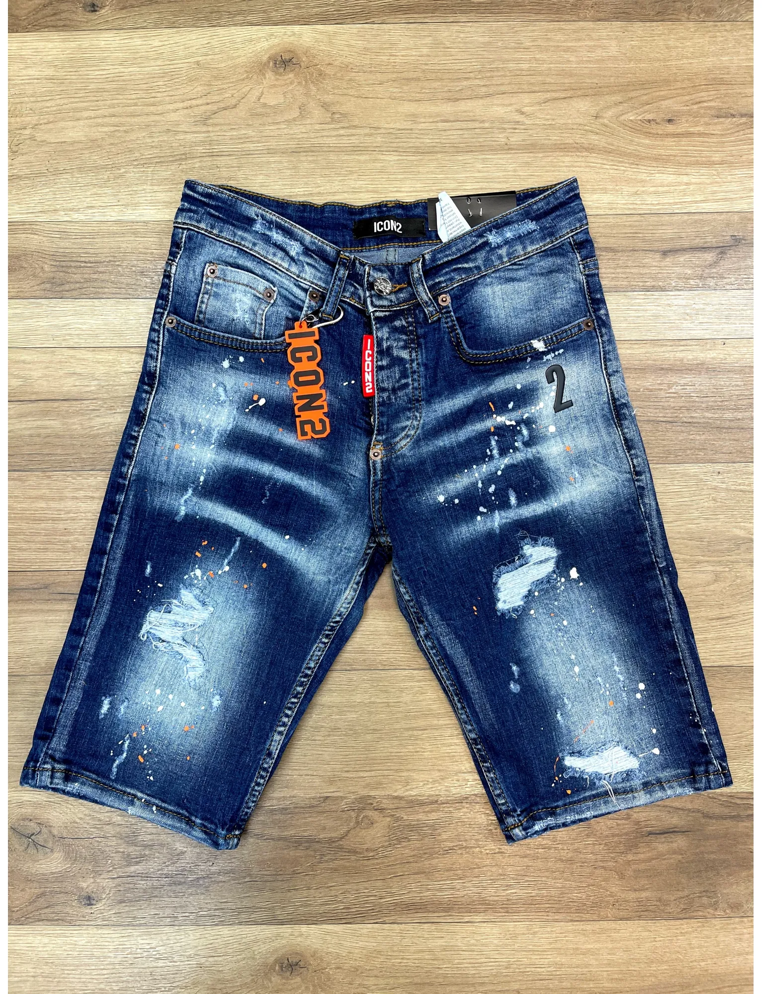 Short Jean ZOOM FLIGHT bleu Slim