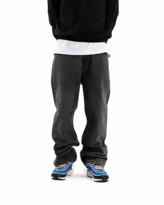 La Stitched Denim Pants Black — photo 1