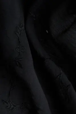 Top à bretelles fines avec broderie anglaise - Noir — photo 3
