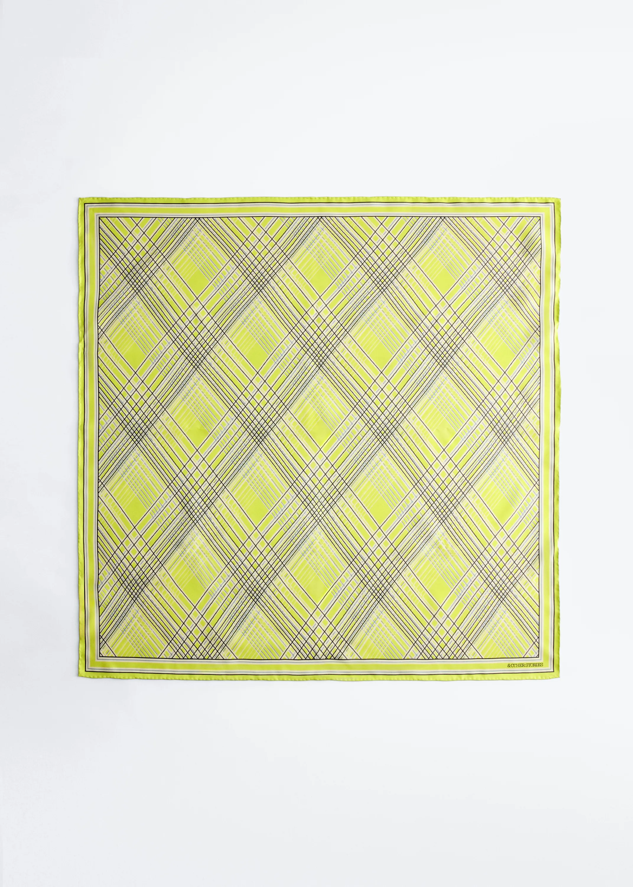 Foulard en soie imprimée - Jaune
