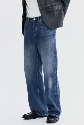 Loose Straight Jeans - Bleu denim — photo 1