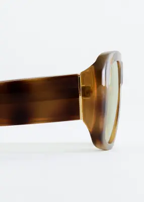 Lunettes de soleil oversize - Marron / Écaille de tortue — photo 3