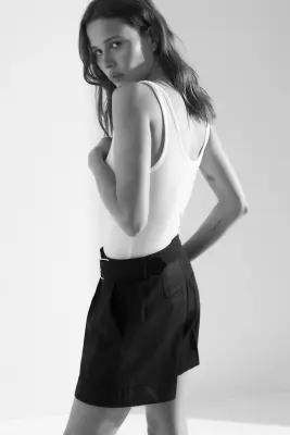 Short chic avec ceinture - Black — photo 4