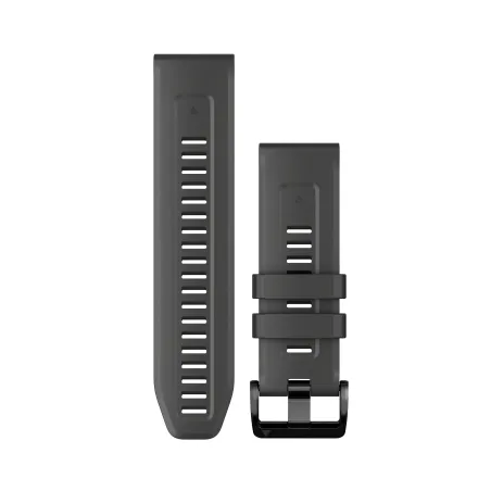 Bracelet Garmin Quickfit 26 silicone gris foncé Compatible Fenix 6X / 7X 010-13117-01