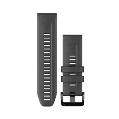 Bracelet Garmin Quickfit 26 silicone gris foncé Compatible Fenix 6X / 7X 010-13117-01