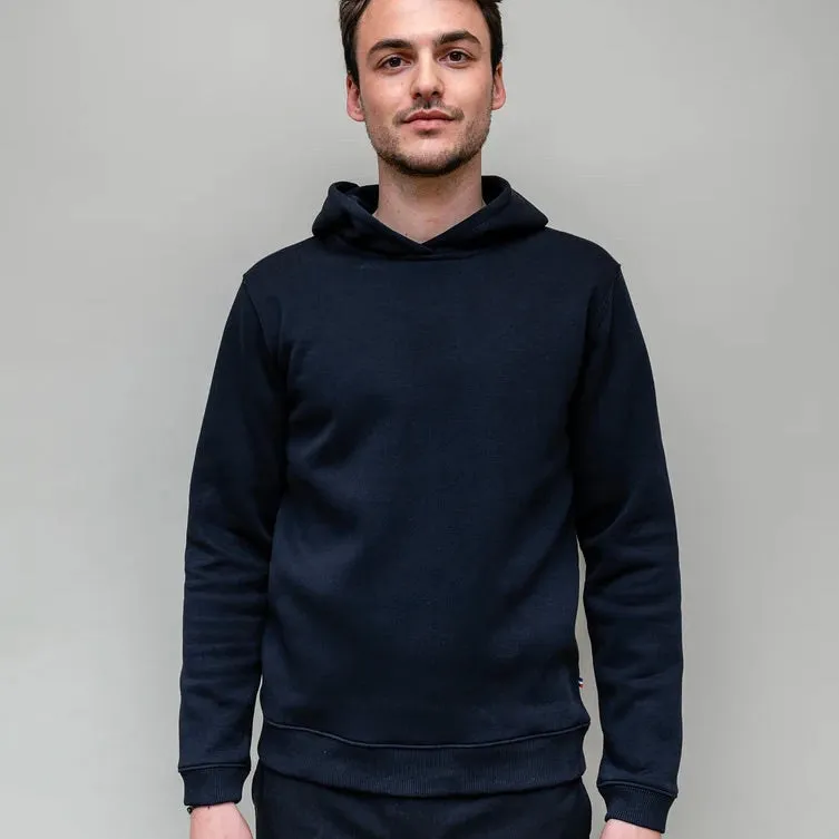Sweat homme à capuche Henri bleu marine