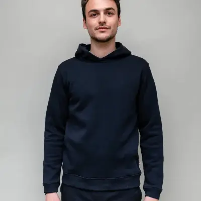 Sweat homme à capuche Henri bleu marine — photo 1