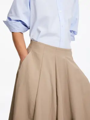 Jupe à panneaux en nylon - Beige — photo 3