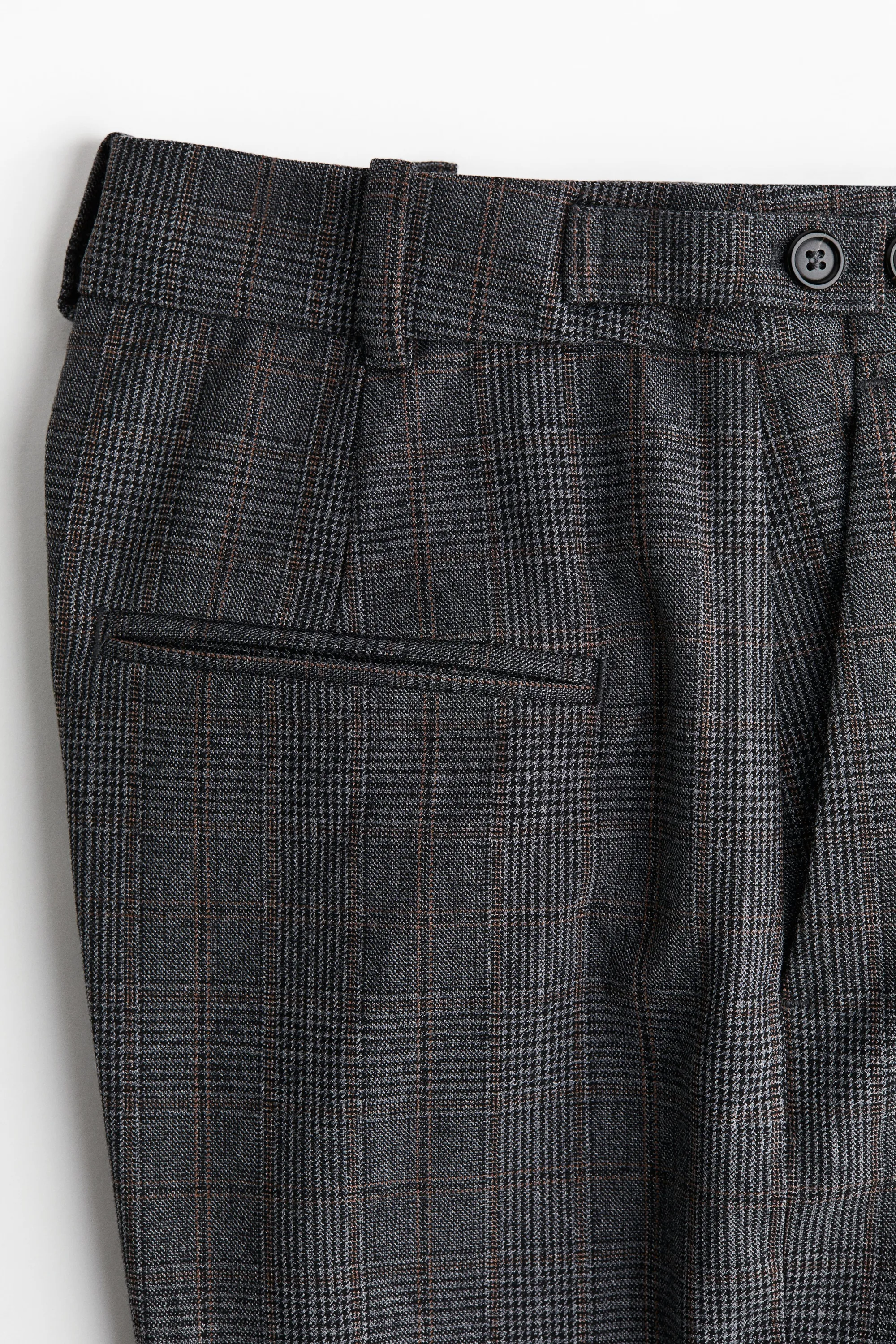 Pantalon chic - Gris foncé/carreaux