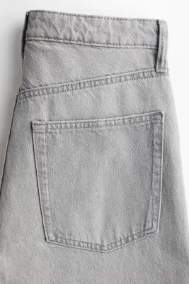 Wide High Waist Jeans - Gris denim — photo 5