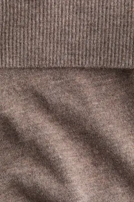Pantalon en maille avec ceinture repliée - Taupe — photo 4