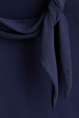 Pull à col foulard - Bleu marine — photo 3