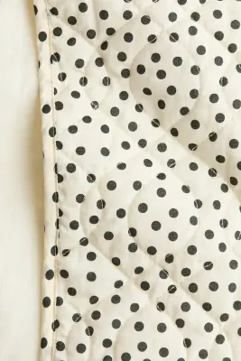 Veste oversize matelassée - Jaune clair/pois — photo 4