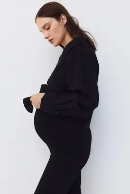 MAMA Legging évasé en jersey romanite - Noir — photo 3