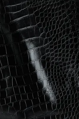 Jupe crayon en tissu enduit - Noir — photo 3