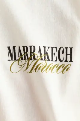 T-shirt imprimé - Crème/Marrakech — photo 5