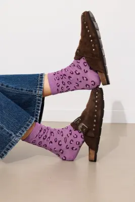 Chausettes pailletées léopard — photo 1