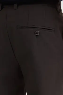 Pantalon chic Slim Fit - Marron foncé — photo 3