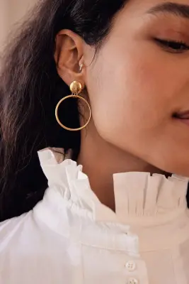 Boucles d'oreille Tila doré — photo 5