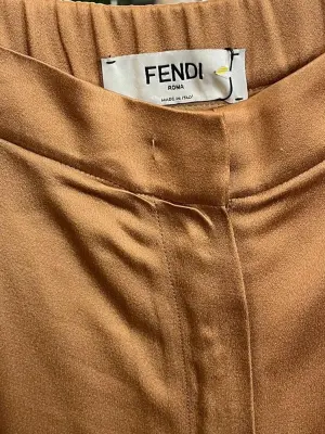 Pantalon droit fluide en satin camel Prix boutique 1200€ Taille 38 — photo 5