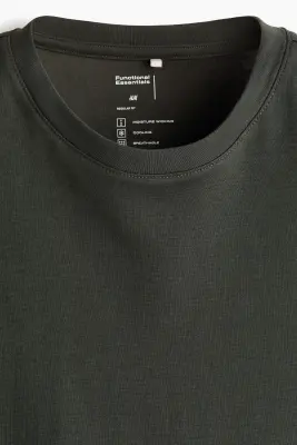 T-shirt Cooling Regular Fit - Vert kaki foncé — photo 4