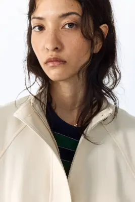Veste oversize en lin mélangé - Beige clair — photo 2