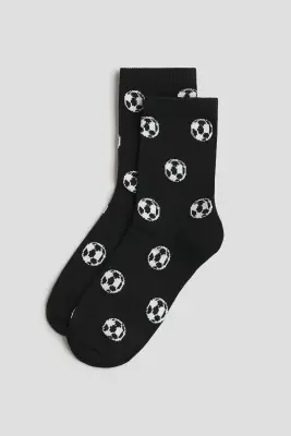 Lot de 7 paires de chaussettes - Bleu clair/ballons de football — photo 2