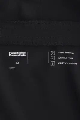 Pantalon chic à jambes larges Wrinkle-resistant - Noir — photo 2