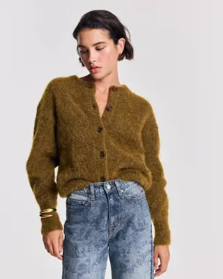 Cardigan Douceur ocre — photo 2
