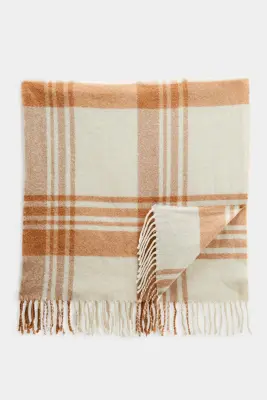 Écharpe Public tartan beige — photo 4