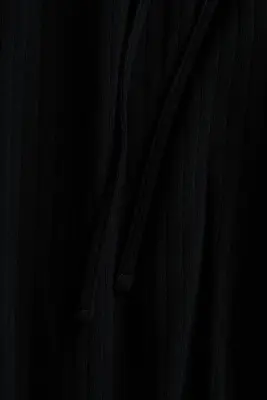Pantalon côtelé avec cordon de serrage - Noir — photo 4