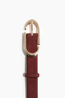 Ceinture en cuir - Bordeaux — photo 2