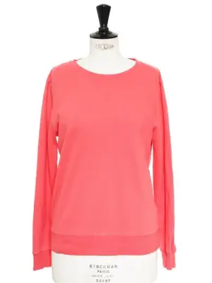 Pull sweat col rond en coton rose Px boutique 110€ Taille 36 — photo 1