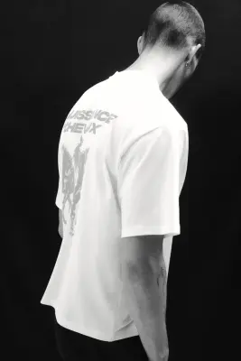 T-shirt de sport boxy DryMove™ - Blanc/La Puissance — photo 4