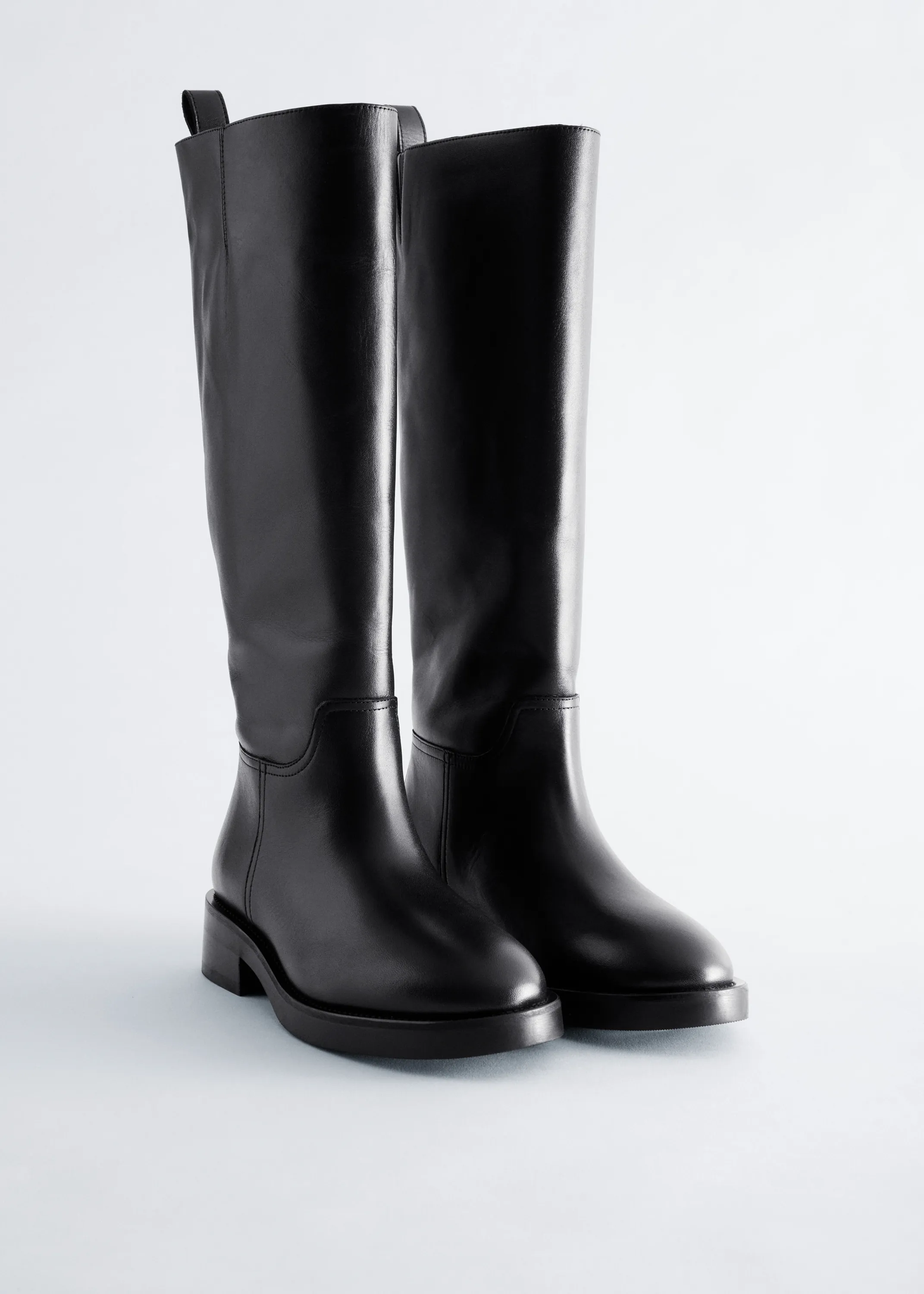 Bottes cavalières en cuir - Noir