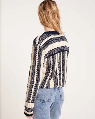 Veste Constanza rayé bleu et blanc — photo 4