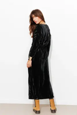Robe en panne de velours Femme — photo 2