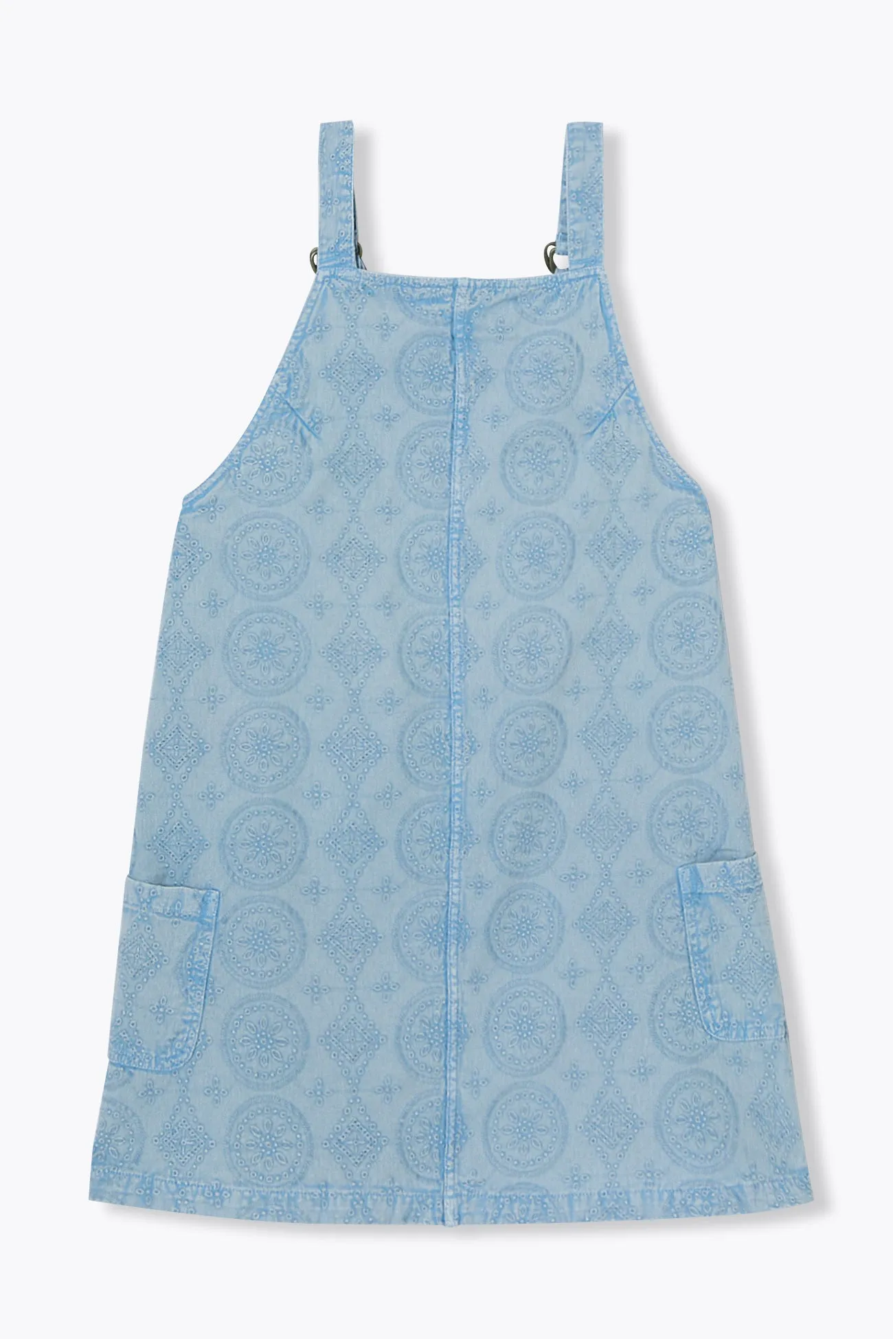 Robe salopette brodée