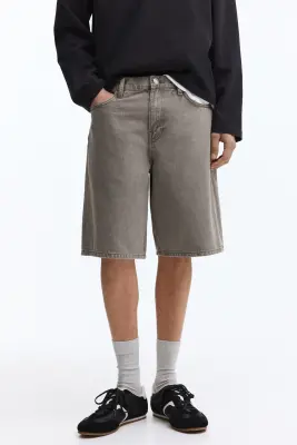 Short décontracté en denim - Beige — photo 1