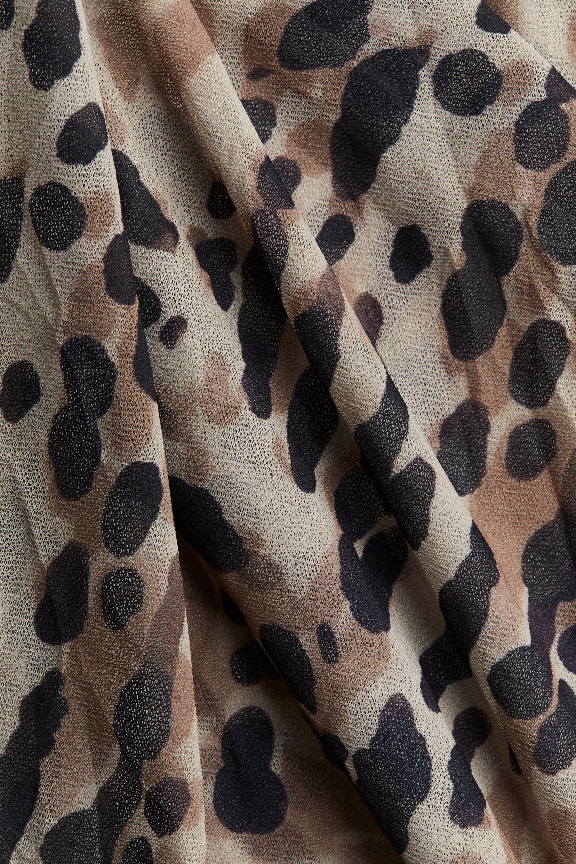 Robe en mesh imprimé - Beige/motif