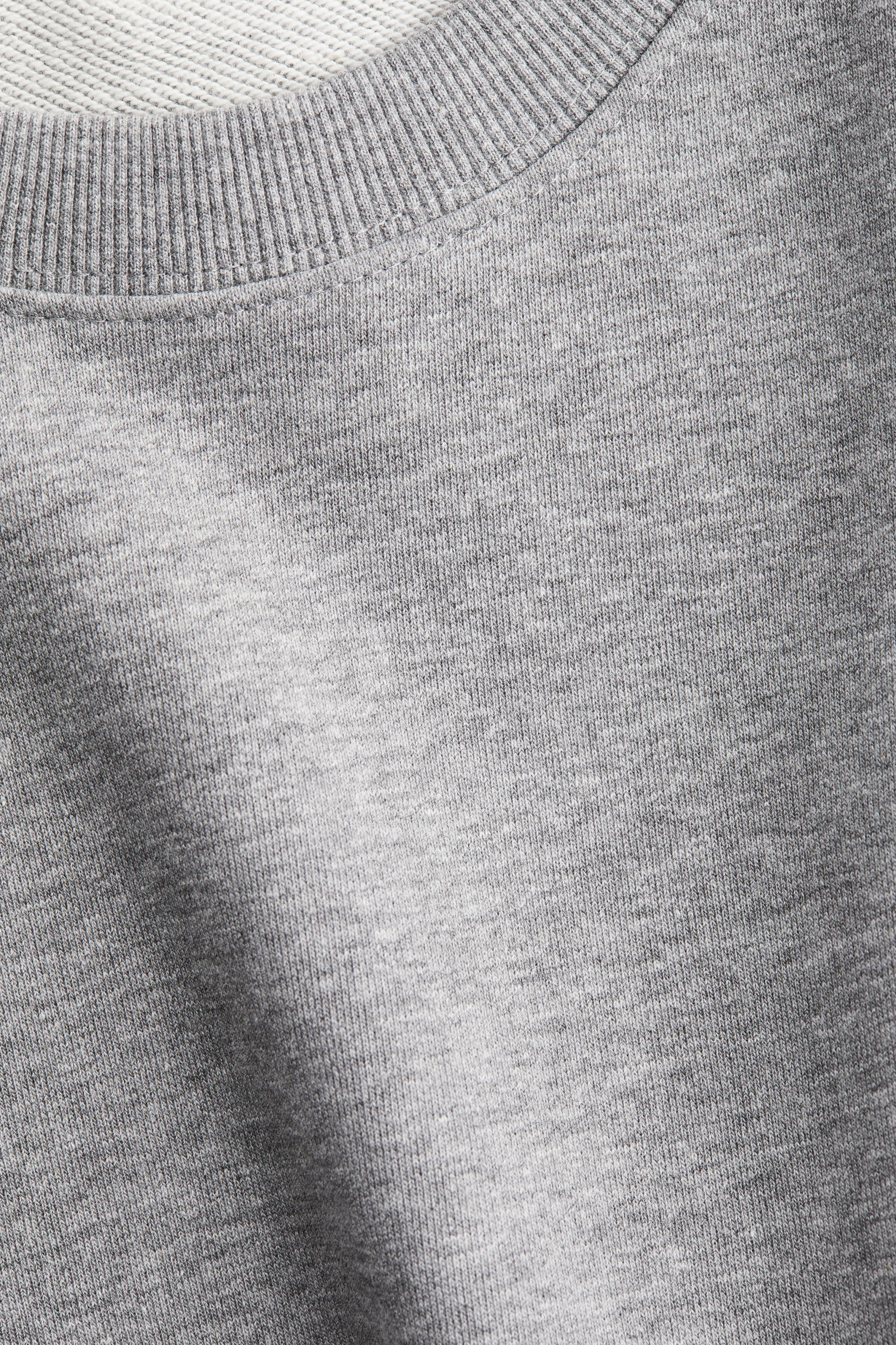 Sweat à manches courtes - Gris chiné