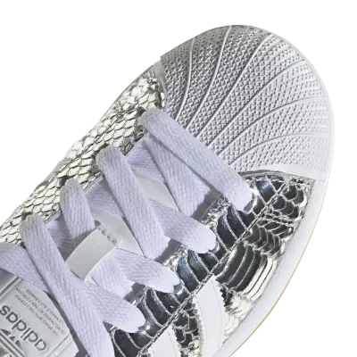 Adidas Superstar II Patent Snakeskin Silver Metallic — photo 4