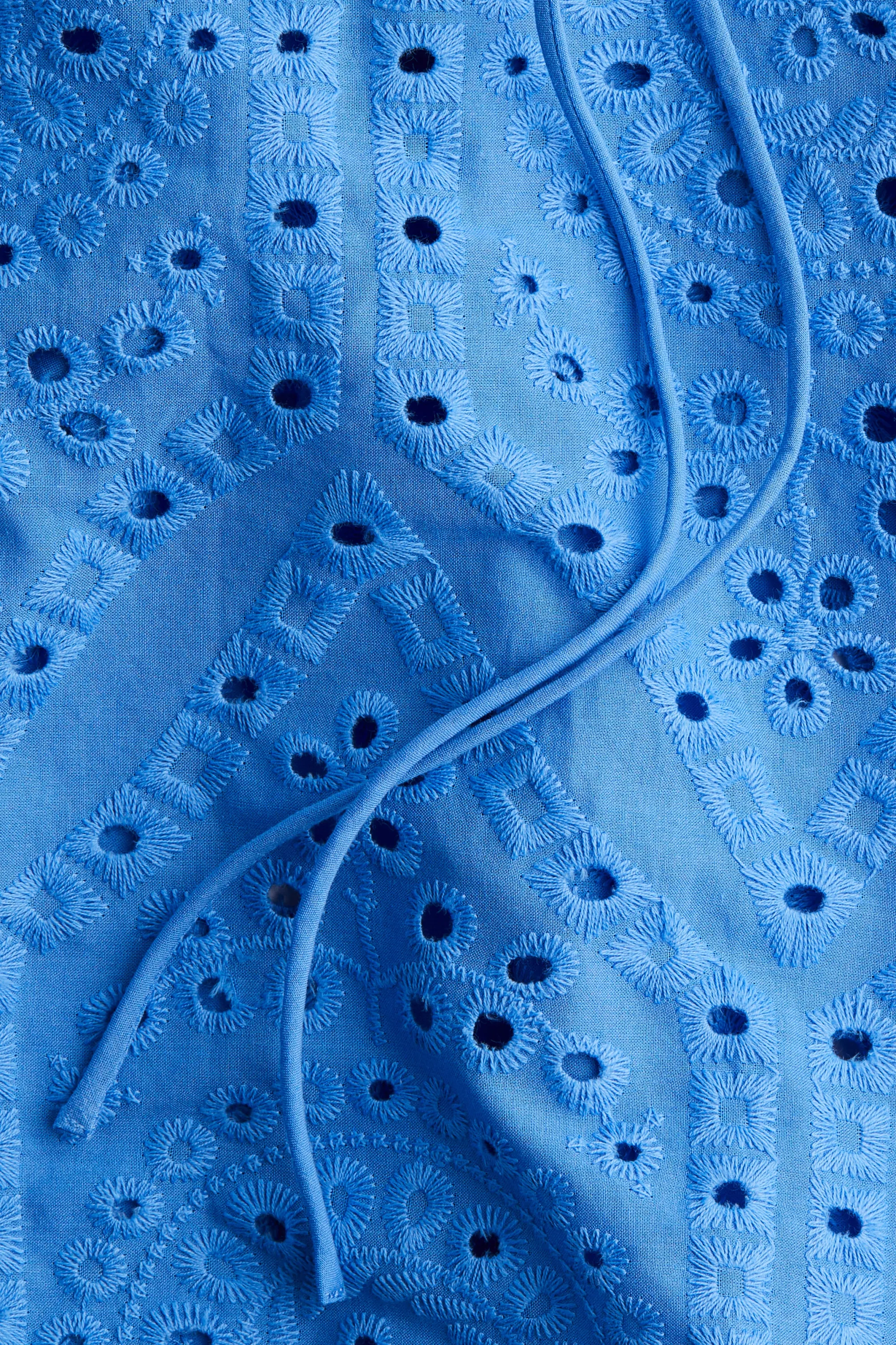 Broderie anglaise blouse - Bleu