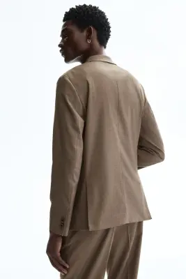 Veste Regular Fit à fermeture droite - Beige foncé — photo 4