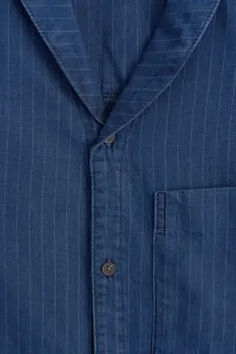 CHEMISE EN DENIM À FINES RAYURES - BLEU ENCRE / RAYURES — photo 2