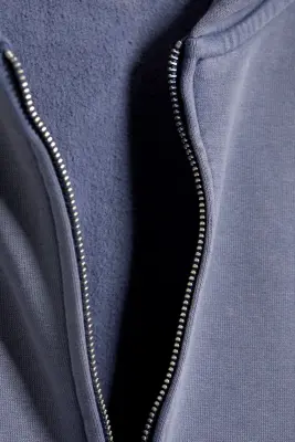 Sweat à capuche zippé carré - Bleu délavé — photo 4