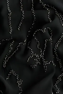 Robe maxi avec perles fantaisie - Noir — photo 4
