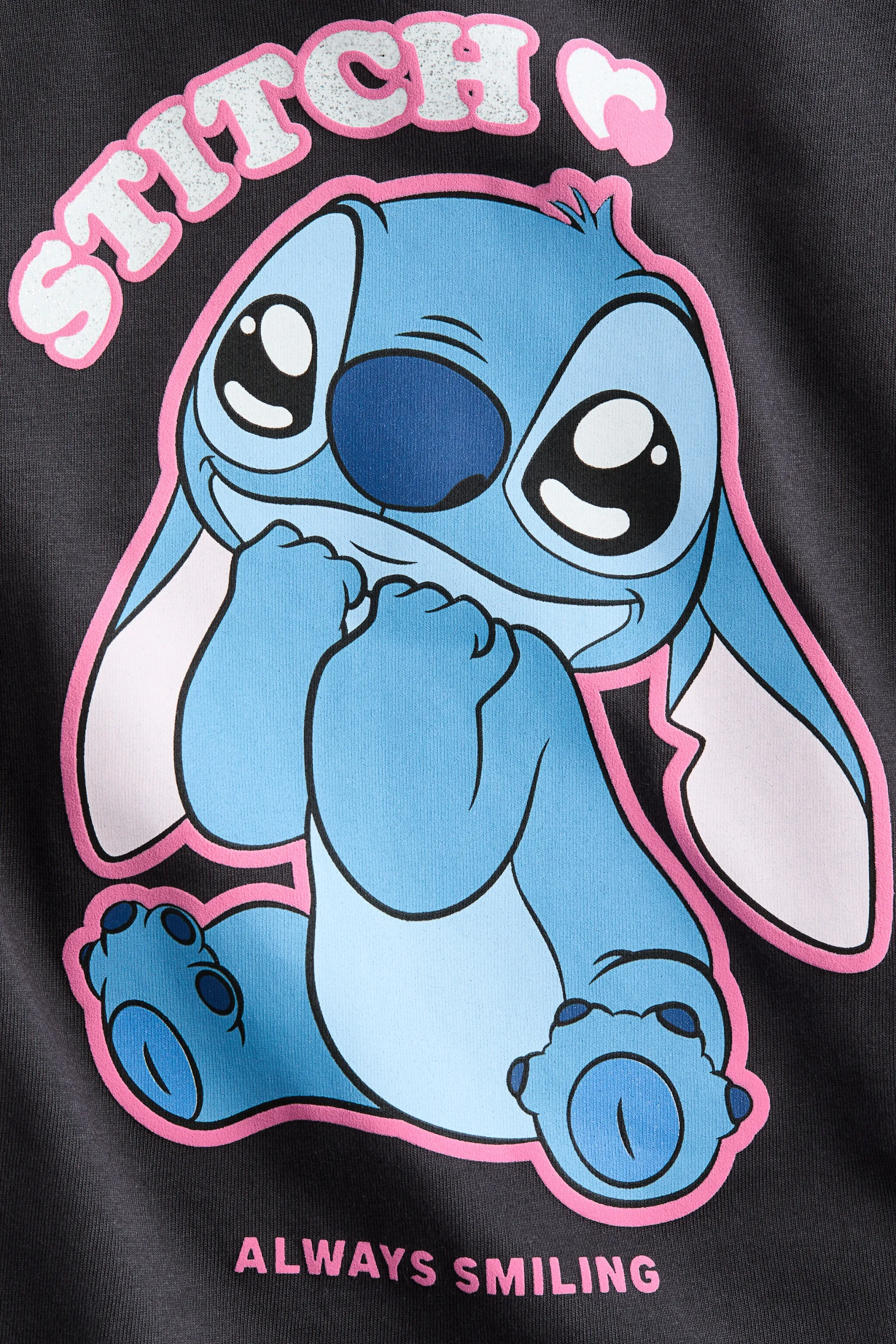 T-shirt à manches longues avec motif imprimé - Gris foncé/Lilo et Stitch